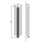 Espositore per bottiglie di vino champagnotte design Verticale a parete Capacità bottiglie 54 colore trasparente Modello BOLLICINE 200 DOUBLE