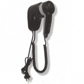 Asciugacapelli\Phon  Elettrico MDC Abs Nero supporto da parete con attacco frontale e selezione per 2 velocità Assorbimento Motore: 40 W Modello SC0010CS