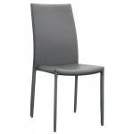 Sedia impilabile da interno TESR Struttura in acciaio Rivestimento in ecopelle Modello 824-RF97