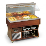 Espositore murale Buffett espositore caldo bagnomaria Modello MURALE 6 M BM Potenza W 4400