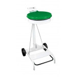 Portasacco mobile metallo bianco con coperchio e pedale MDL Per sacchi da 110 litri Modello Contimobile