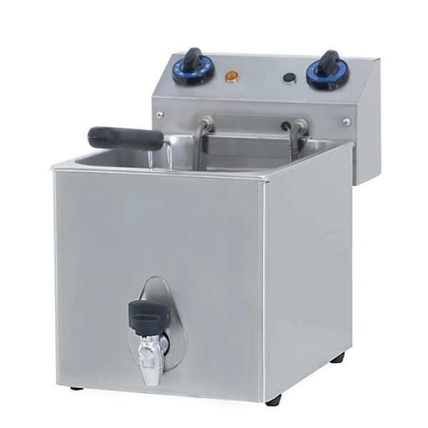 Friggitrice Elettrica da banco CSA 1 vasca con rubinetto di scarico Modello SKU7