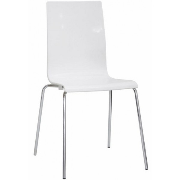 Sedia da interno impilabile TESR Struttura in metallo cromato Scocca in polipropilene Modello 922-CT20