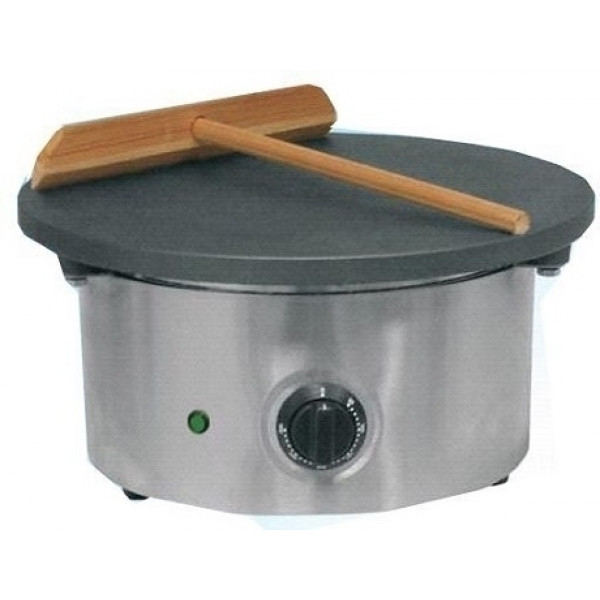 Crepiera tonda Modello DE-1A Piastra Teflonata Piano cottura mm 400(Ø) Potenza: 3kW / 230 V