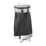 Portasacco in acciaio inox Modello AV4681 Con coperchio e apertura a pedale Attacco rotondo