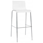 Sgabello impilabile da interno TESR Struttura in acciaio cromato Scocca in polipropilene Modello 932-K38