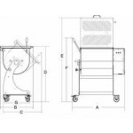 Impastatrice Modello IP 80 XP B/A Potenza watt 550x2 - Hp 0,75x21