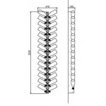 Espositore per bottiglie di vino champagnotte design Verticale a parete Capacità bottiglie 28 colore trasparente Modello BOLLICINE 200