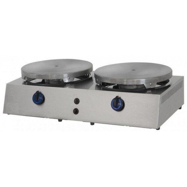 Crepiera a Gas Doppia CSA Superfice Piastra in ghisa Superficie piastra: 2X350mm Modello CRD-MG