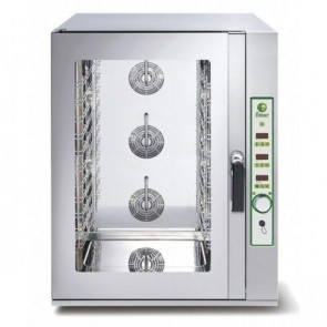 Forno misto convezione/vapore diretto digitale Modello TOP10D Ventilatore contrifugo con autoreverse Capacità camera cottura 10x600x400 GN1/1