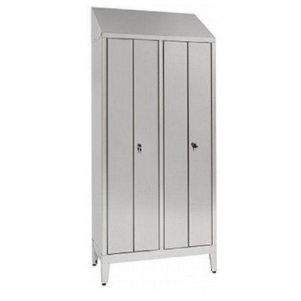 Armadio Spogliatoio in acciaio inox 430 IXP N.2 POSTI Numero 2+2 ante battenti Profondità ante cm 50 Modello S5069408430