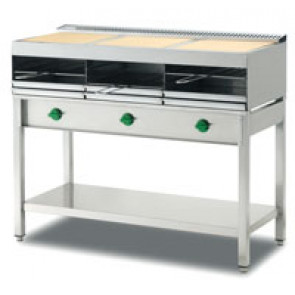 Salamandra a gas TRIPLA PL Modello S4/12 Dimensioni Griglia: 3x40x40cm