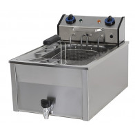 Friggitrice Elettrica da banco CSA 1 vasca con rubinetto di scarico Potenza assorbita: Kw 6 Modello SKU21