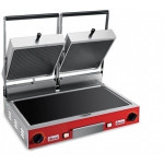 Piastra elettrica Modello PDVCLR Potenza watt 3200 in vetroceramica doppia Piano di cottura inferiore Liscio-Liscio Piano di superiore Rigato-Rigato