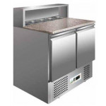 Saladette Refrigerata Statica Modello G-PS900 due porte Pianetto di lavoro in granito