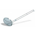 Schiumarola a rete maglia fine in acciaio inox Dimensioni ø cm.20 Lunghezza manico cm 44 Lunghezza totale cm 61 Modello 347-020