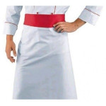 Grambiule Cuoco Rondin IC 100% cotone Colore Bianco con banda rossa Modello 114407