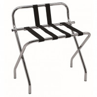 Reggivaligia in Acciaio Cromato con Sponda, Solo confezioni da due Diametro 25mm, Cinghie in PVC Modello RV Cromo/S