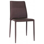 Sedia impilabile da interno TESR Struttura in metallo Rivestimento in ecopelle Modello 949-F400