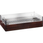 Carrello di servizio in legno colore Wengè Modello CL2151W tre piani