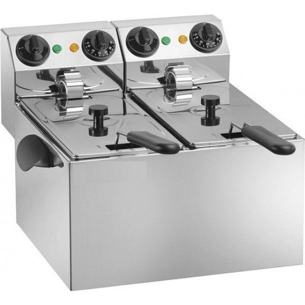Friggitrice Elettrica Da banco doppia Modello FE88S Potenza: 3600 + 3600 W