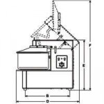 Impastatrice Pizza a Spirale testa sollevabile Modello HERCULES 20 TA capacità impasto 18 kg
