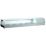Vetrina Refrigerata da banco per Sushi Modello RTS132SUSHI Capacità bacinelle n. 5 GN 1/2 profondita cm 4,5