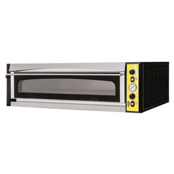 Forno Elettrico meccanico per pizza PF 1 camera di cottura Porta a vetro N. Pizze 6 (Ø cm 35) Modello ENDOR 6L GLASS
