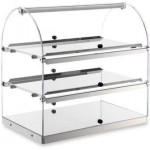 Vetrina espositore da banco neutra 3 piani TP Modello BN53R Fianchi e antine in plexiglass