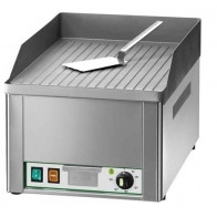 FryTop elettrico Modello FRY1RC singolo rigato piano in acciaio cromato