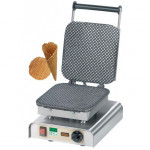 Piastra per Waffel in ghisa singola fissa TP FORMA: n.1 cialda waffel da Ø Cm 27x27 Adatta per fare coni o altre forme Potenza 2200 W Modello W-PS-ICE DT