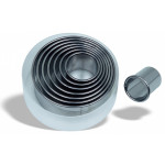 Set N. 8 Tagliapasta rotondi lisci in acciaio inox Dimensioni ø da cm. 3 a cm. 10 Modello 670-300