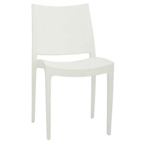 Sedia da esterno impilabile TESR Struttura in polipropilene Colore Bianco Modello 1054-LIB BIANCO