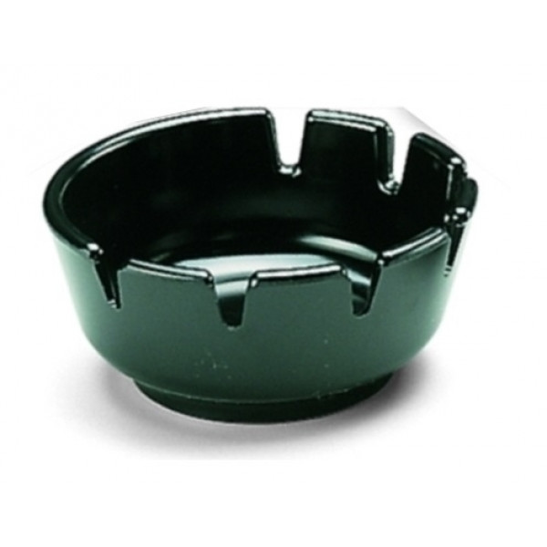 Posacenere rotondo in melamina ø mm. 100 Colore nero Resistente alla macchie e al calore Modello POS5