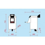 Pelapatate Modello PPN10M capacità carico 10KG Produzione oraria kg/h 120 Potenza hp 1