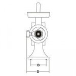 Tritacarne Grattugia Modello TCG12 E Produzione oraria tritacarne kg/10 min. 25