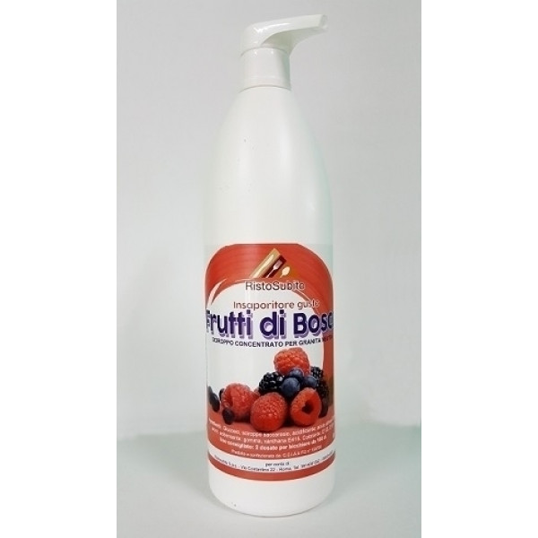 Insaporitore\Sciroppo aromatizzato gusto FRUTTI DI BOSCO concentrato per granita Bottiglie da gr.1000 in cartoni da 6 bottiglie Modello 865