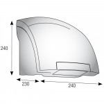 Asciugamani Elettrico in ABS bianco supporto a parete Accensione tramite fotocellula Modello AM3