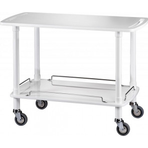 Carrello di servizio in legno colore Lucido bianco Modello CLP2002B due ripiani