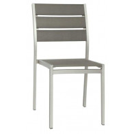 Sedia impilabile da esterno TESR Struttura in alluminio satinato, seduta e schienale in materiale composito Modello 894-HA50