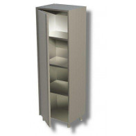 Armadio Verticale in Acciaio Inox AISI 430 o 304 Porta Battente 3 Ripiani  Modello DSA1B7615